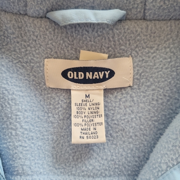 Old Navy Women's medium weight  hooded blue fall spring coat size M - Picture 6 of 6